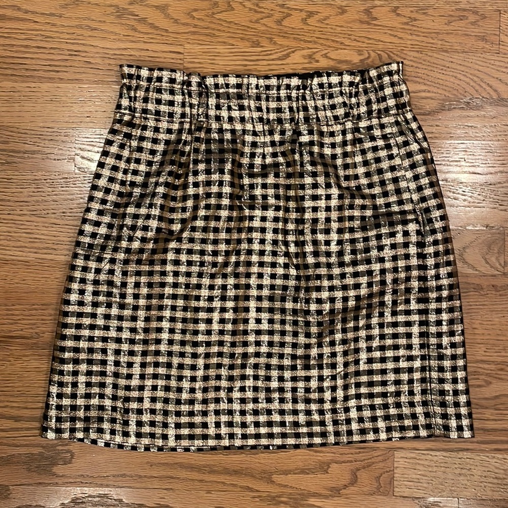 Black and Gold Mini Skirt